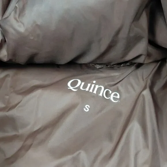 Quince Responsible Down Puffer Maxi Coat Jacket Womens Small Brown Long NO BELT - Picture 3 of 7